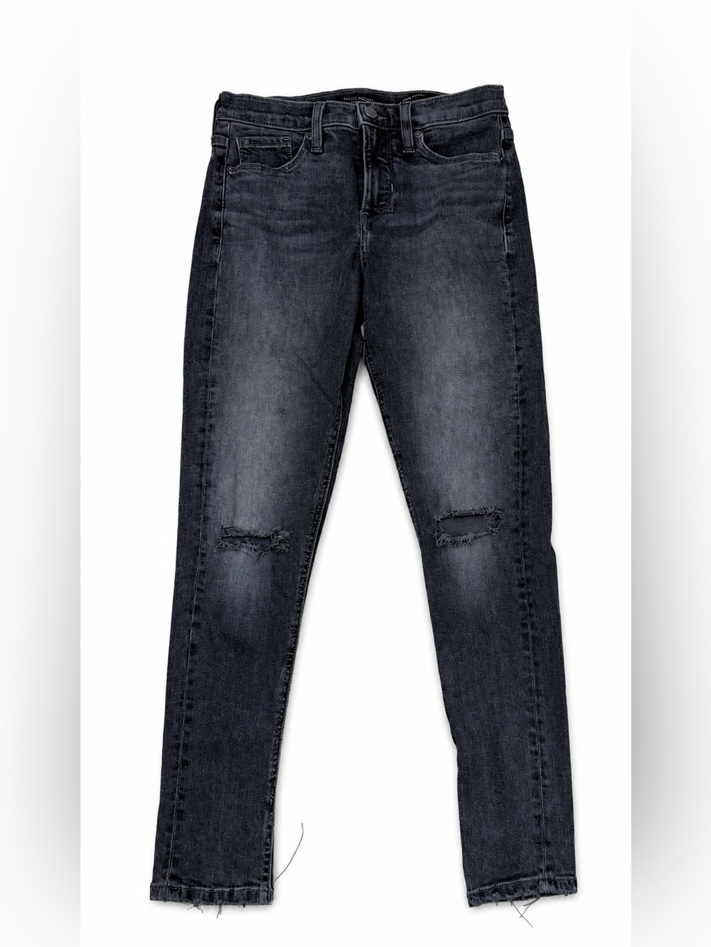 Banana Republic Women's Charcoal Distressed Mid Rise Skinny Jeans 25